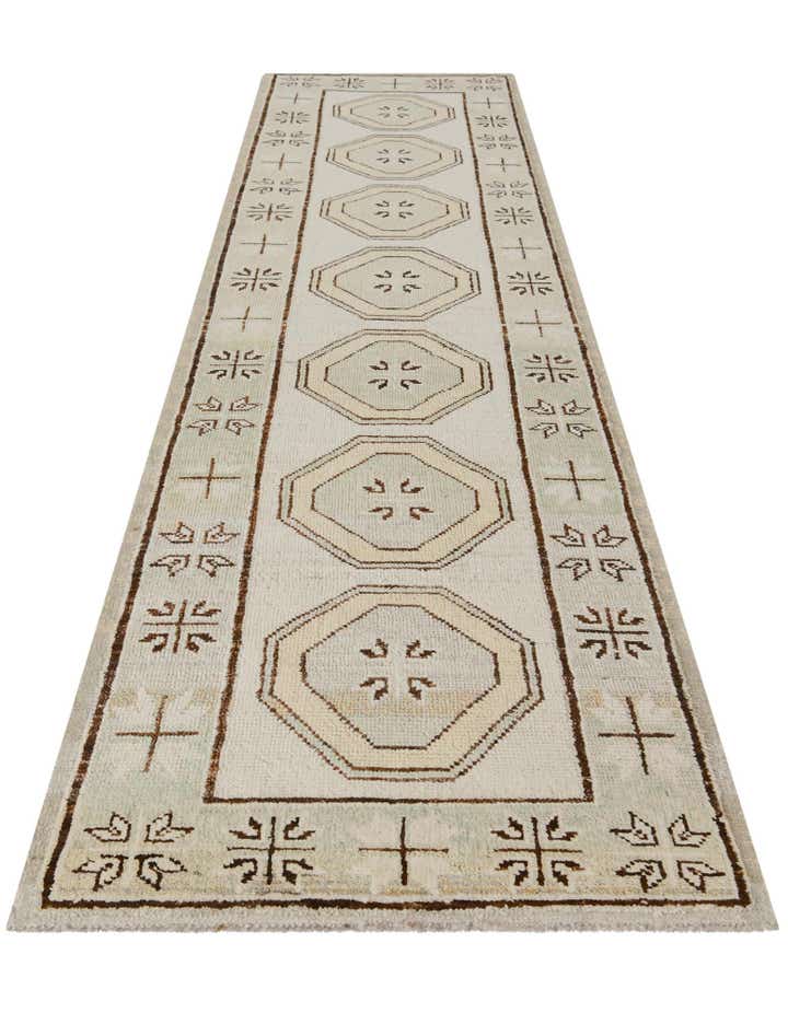 2' 9 x 11' Hand Knotted Oushak Wool Runner Rug