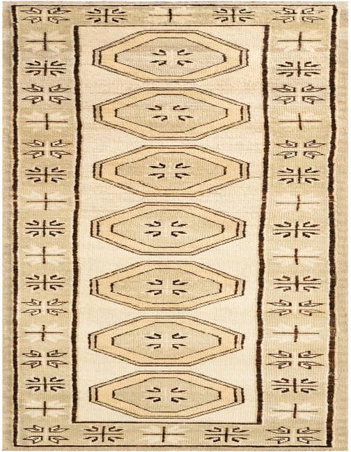 Detail image of 2' 9 x 11' Hand Knotted Oushak Wool Runner Rug