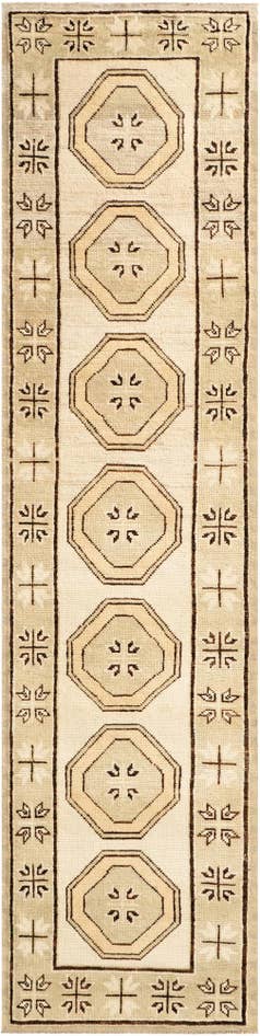 Detail image of 2' 9 x 11' Hand Knotted Oushak Wool Runner Rug