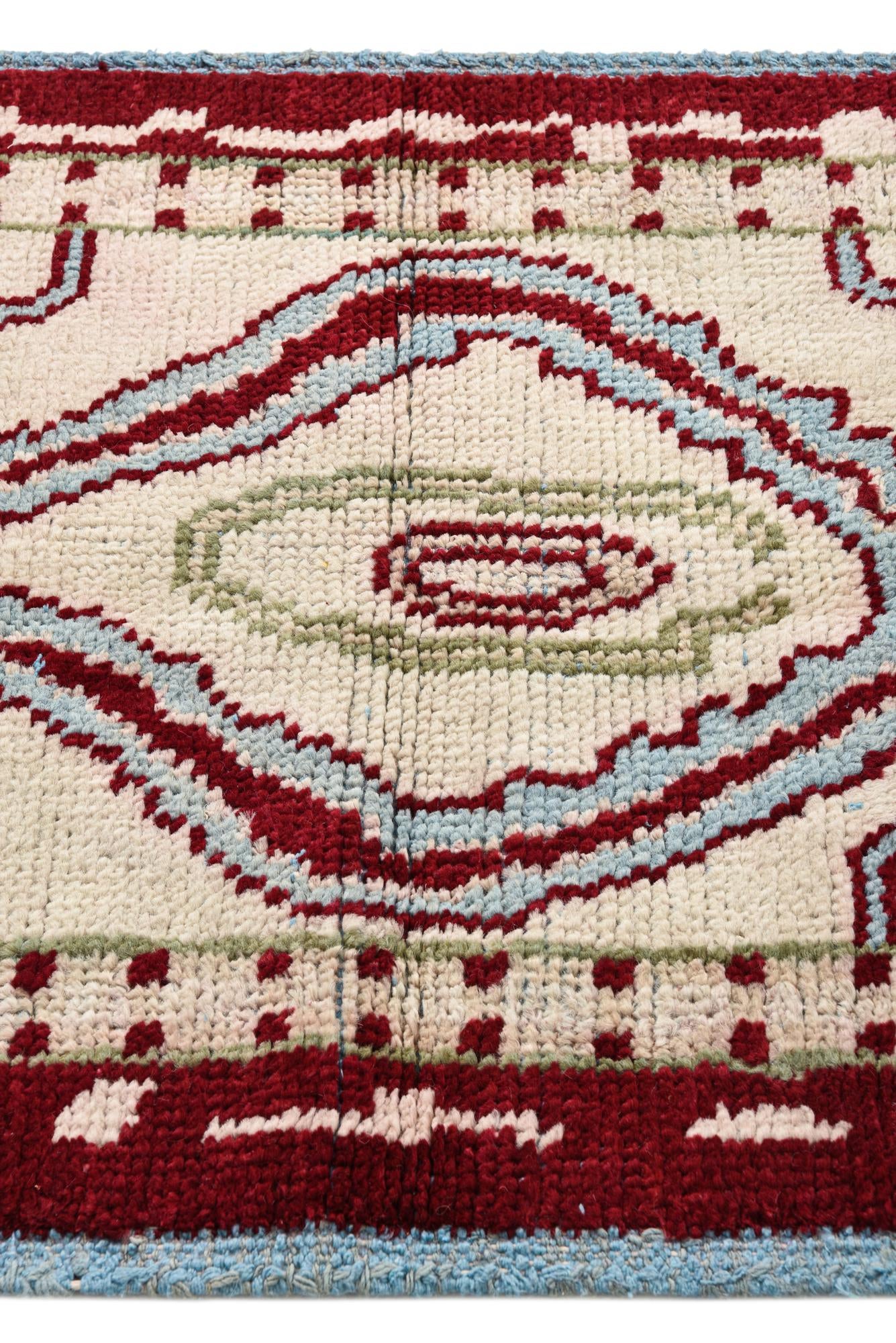 3' x 8' 3 Hand Knotted Oushak Wool Runner Rug