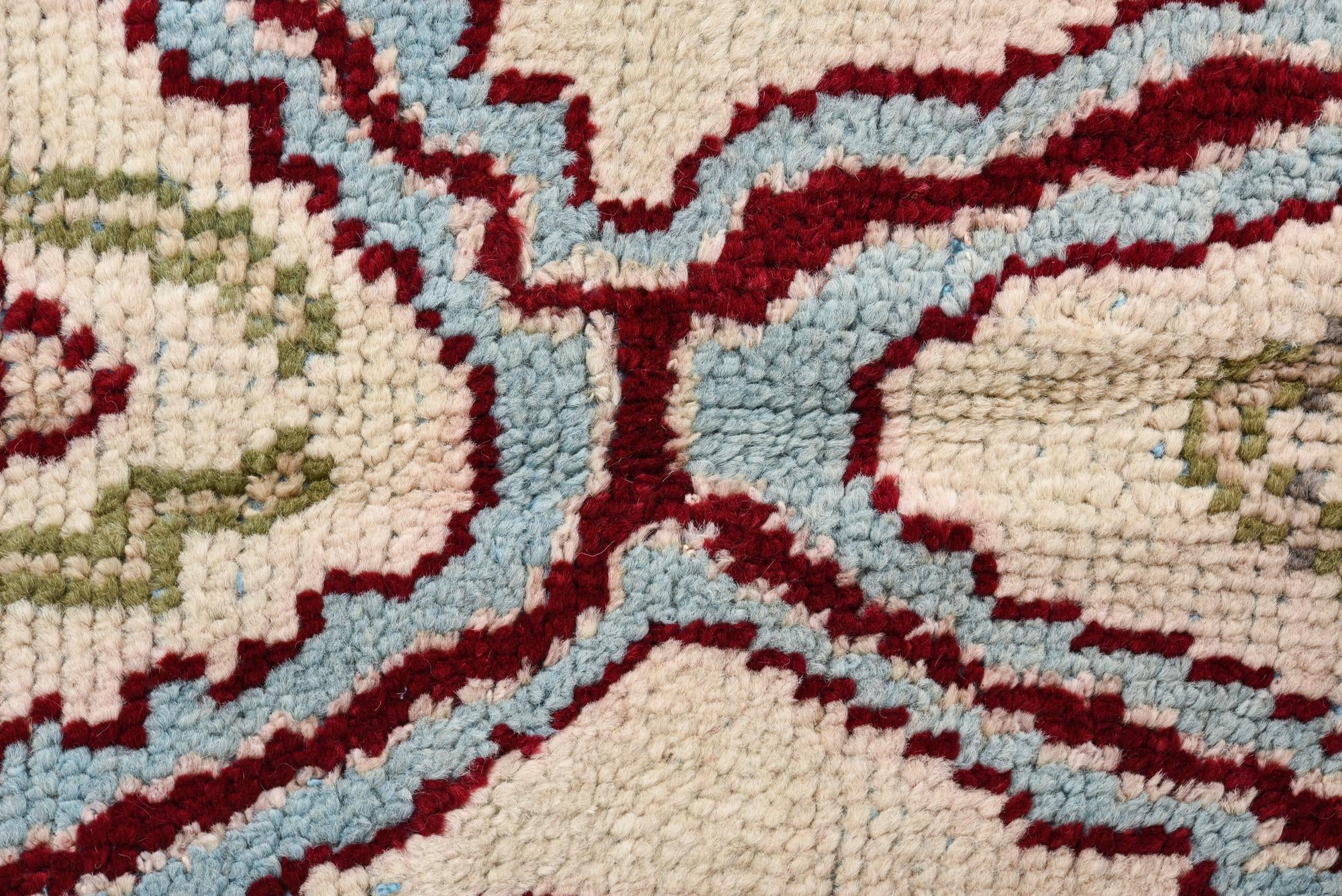 3' x 8' 3 Hand Knotted Oushak Wool Runner Rug