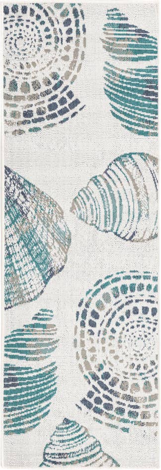Detail image of 2' x 6' Easy-Clean Coastal Indoor / Outdoor Runner Rug