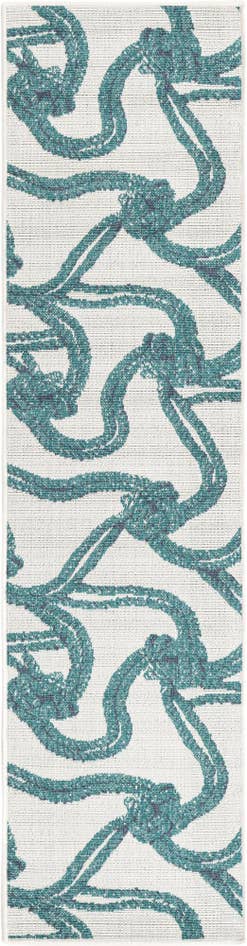 Detail image of 2' x 8' Easy-Clean Coastal Indoor / Outdoor Runner Rug