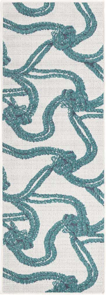 2' x 6' Easy-Clean Coastal Indoor / Outdoor Runner Rug