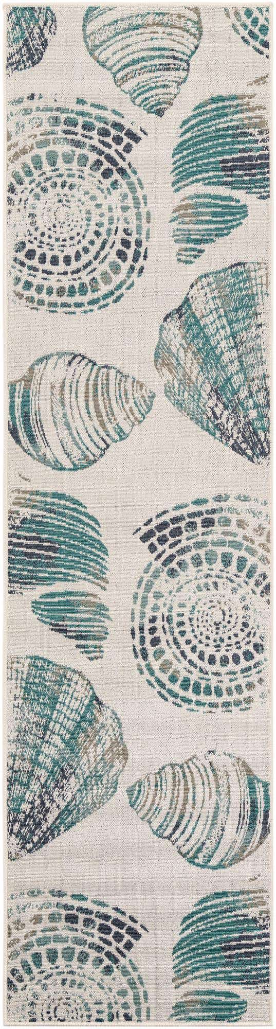2' 7 x 10' Easy-Clean Coastal Indoor / Outdoor Runner Rug