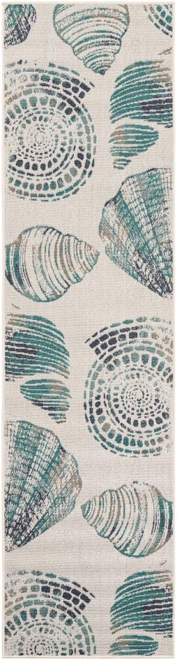 Detail image of 2' 7 x 10' Easy-Clean Coastal Indoor / Outdoor Runner Rug