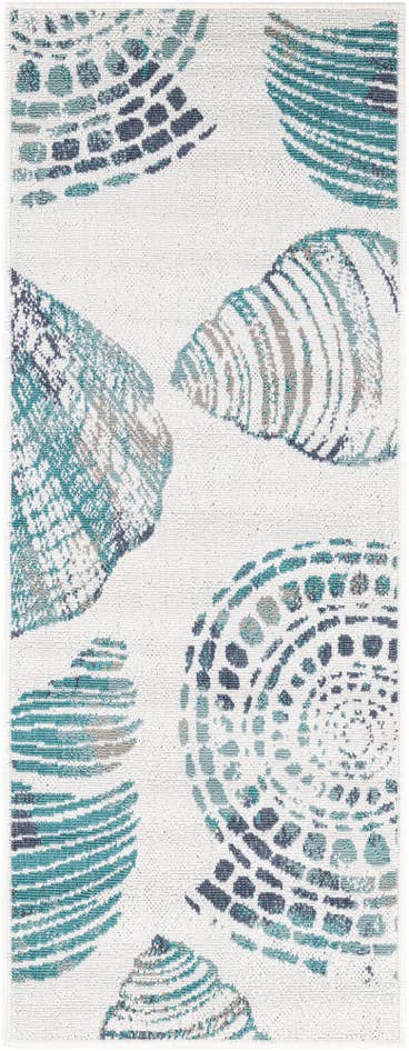 Detail image of 2' x 5' Easy-Clean Coastal Indoor / Outdoor Runner Rug