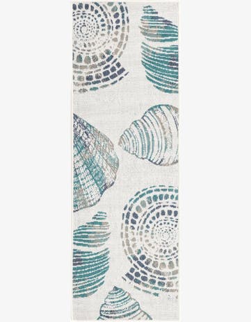 2' x 6' Easy-Clean Coastal Indoor / Outdoor Runner Rug