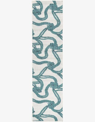 2' x 8' Easy-Clean Coastal Indoor / Outdoor Runner Rug