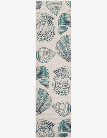 2' 7 x 10' Easy-Clean Coastal Indoor / Outdoor Runner Rug