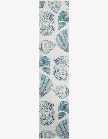 2' 7 x 12' Easy-Clean Coastal Indoor / Outdoor Runner Rug