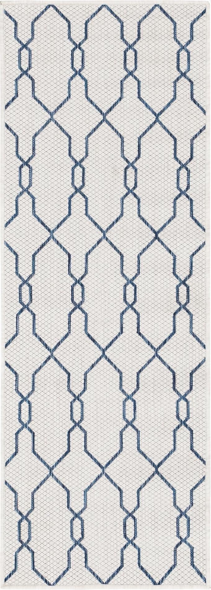 2' x 6' Washable Lattice Indoor / Outdoor Runner Rug