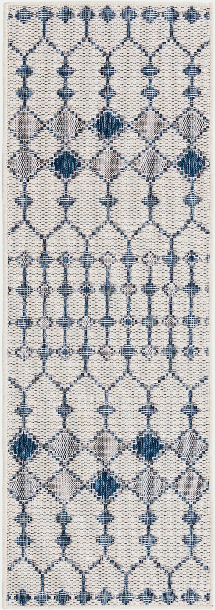 2' x 6' Washable Lattice Indoor / Outdoor Runner Rug