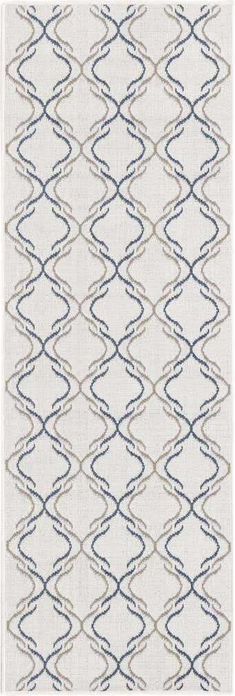 2' x 6' Easy-Clean Trellis Indoor / Outdoor Runner Rug