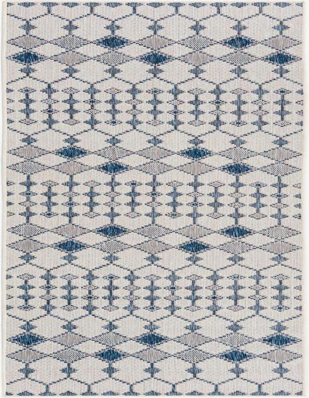 2' 7 x 10' Easy-Clean Trellis Indoor / Outdoor Runner Rug