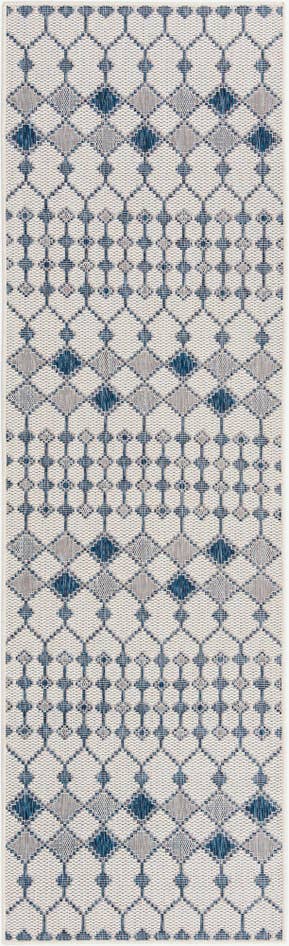 Detail image of 2' 7 x 10' Easy-Clean Trellis Indoor / Outdoor Runner Rug