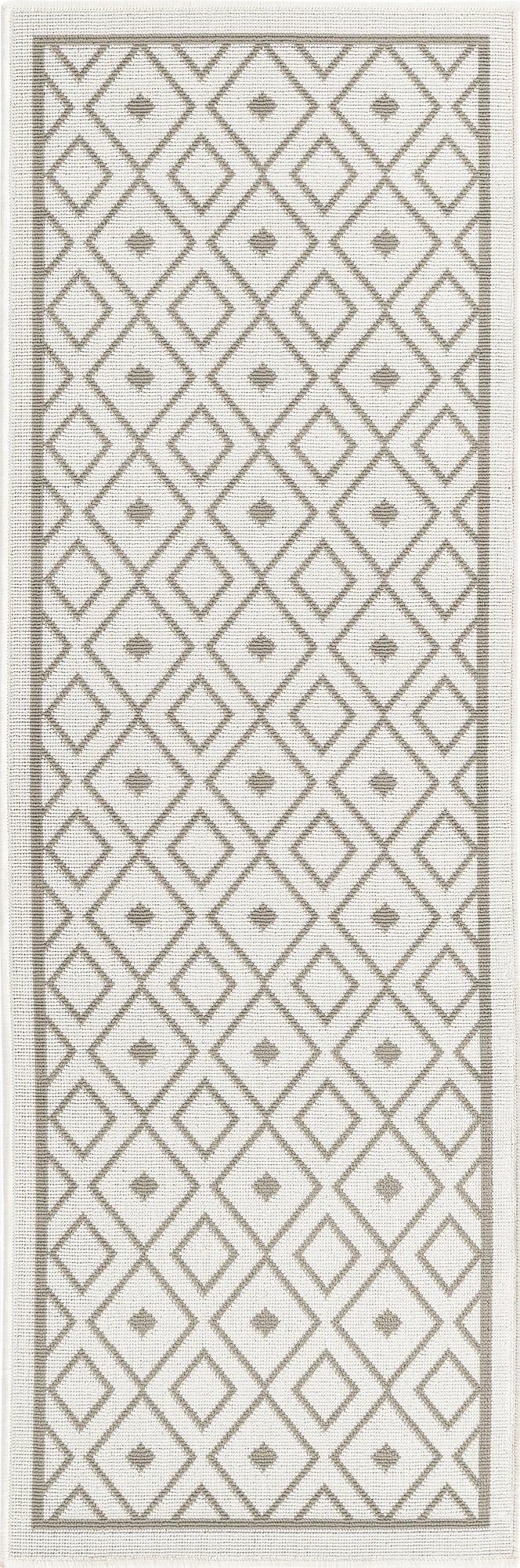 2' x 6'  Washable Trellis Indoor / Outdoor Runner Rug