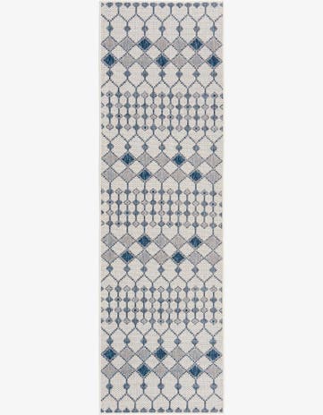 2' 7 x 10' Easy-Clean Trellis Indoor / Outdoor Runner Rug