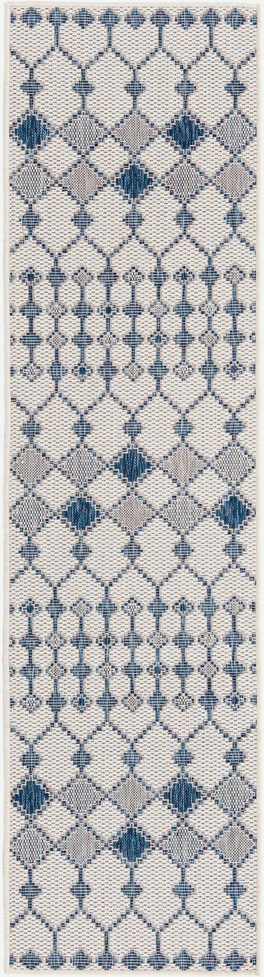 2' x 8'  Washable Trellis Indoor / Outdoor Runner Rug
