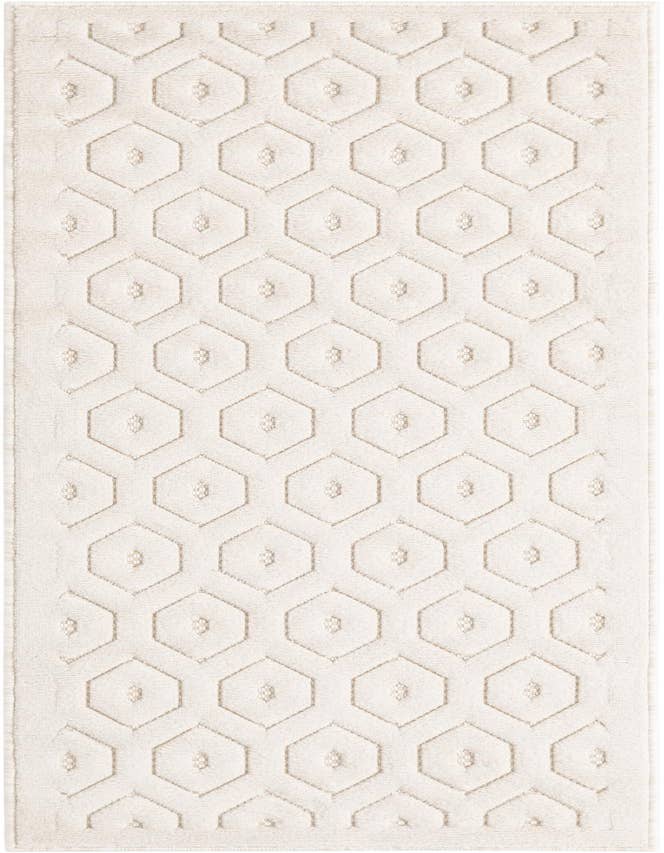 Detail image of 2' x 6' Easy-Clean Trellis Textured Indoor / Outdoor Runner Rug