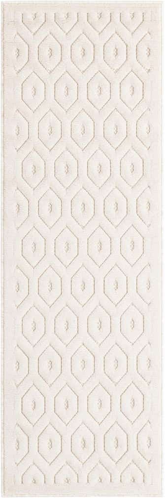 2' x 6' Easy-Clean Trellis Textured Indoor / Outdoor Runner Rug