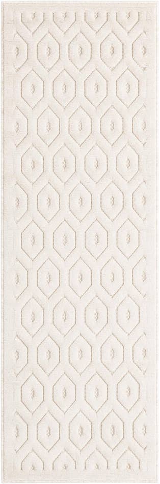 Detail image of 2' x 6' Easy-Clean Trellis Textured Indoor / Outdoor Runner Rug