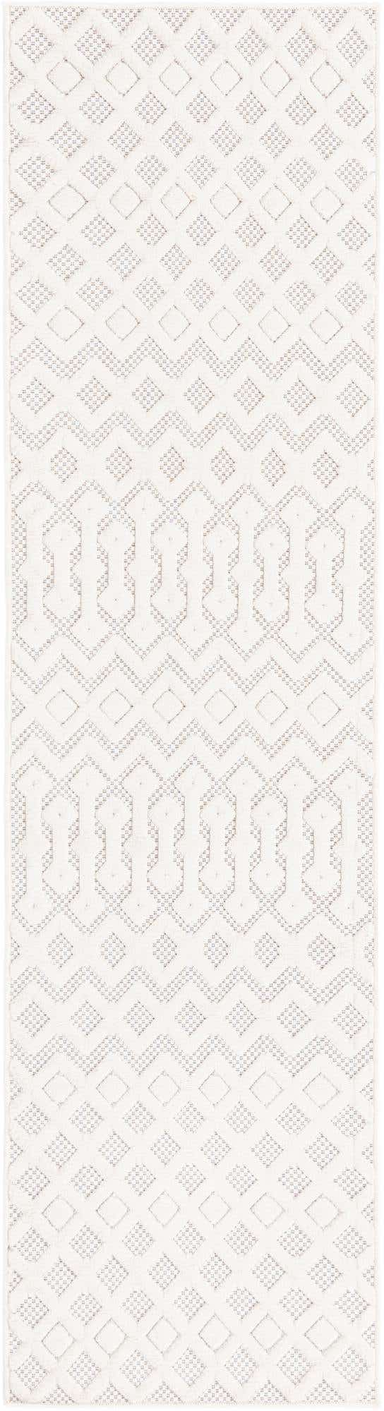 2' x 8' Easy-Clean Trellis Textured Indoor / Outdoor Runner Rug