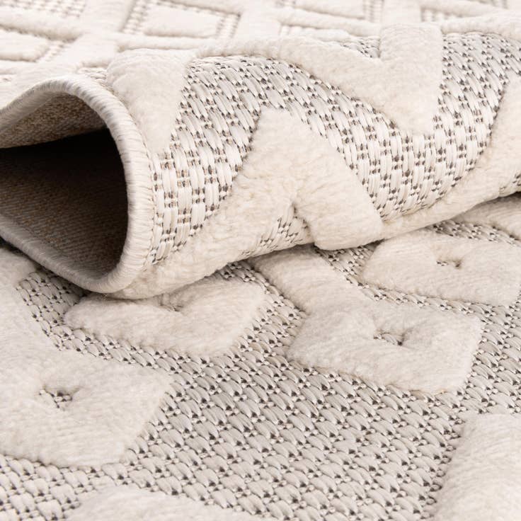 Detail image of 2' x 8' Easy-Clean Trellis Textured Indoor / Outdoor Runner Rug