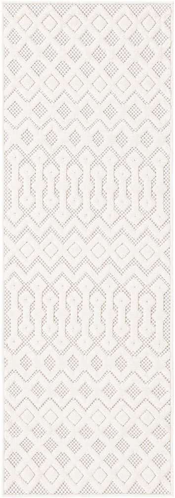 2' x 6' Easy-Clean Trellis Textured Indoor / Outdoor Runner Rug