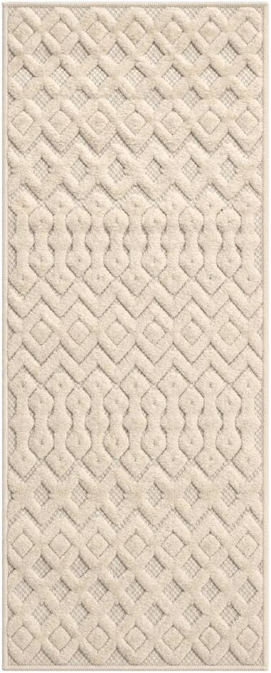 Detail image of 2' x 5' Easy-Clean Trellis Textured Indoor / Outdoor Runner Rug