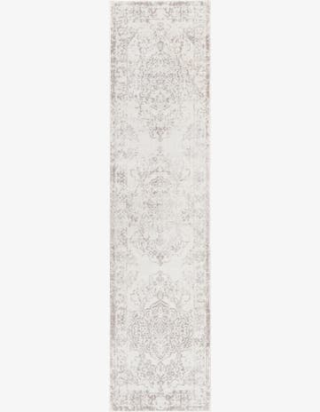 Ivory Oxford Runner Rug
