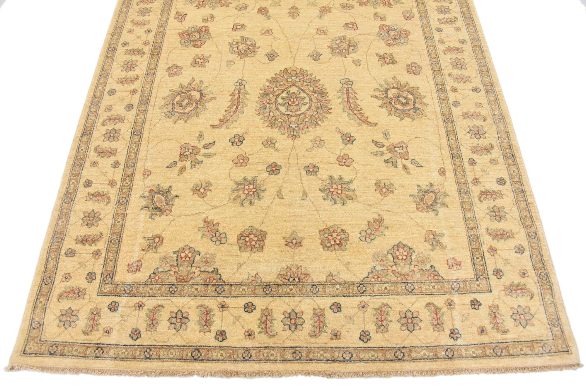 5' x 10' Hand Knotted Peshawar Ziegler Oriental Runner Rug