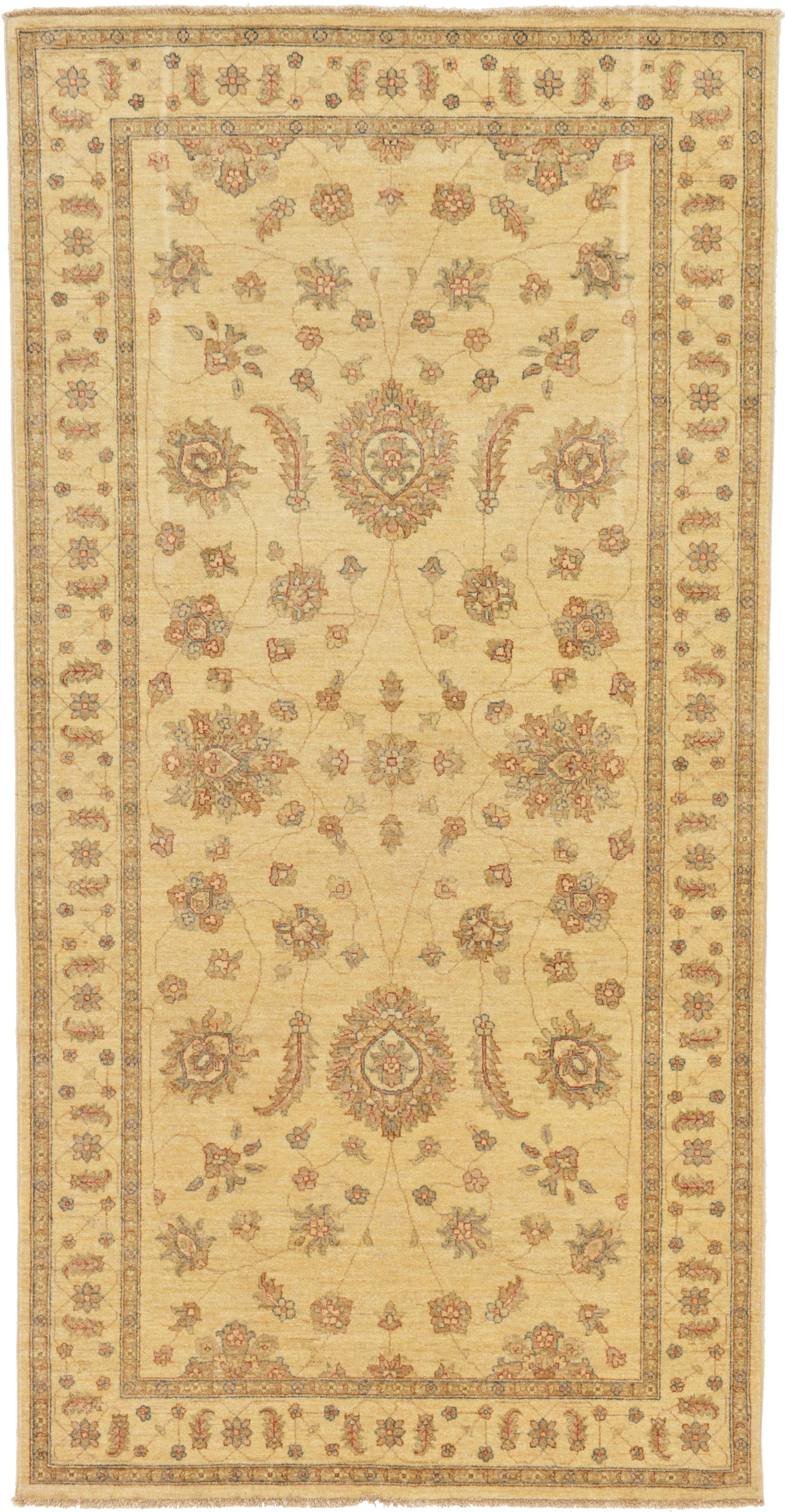 5' x 10' Hand Knotted Peshawar Ziegler Oriental Runner Rug