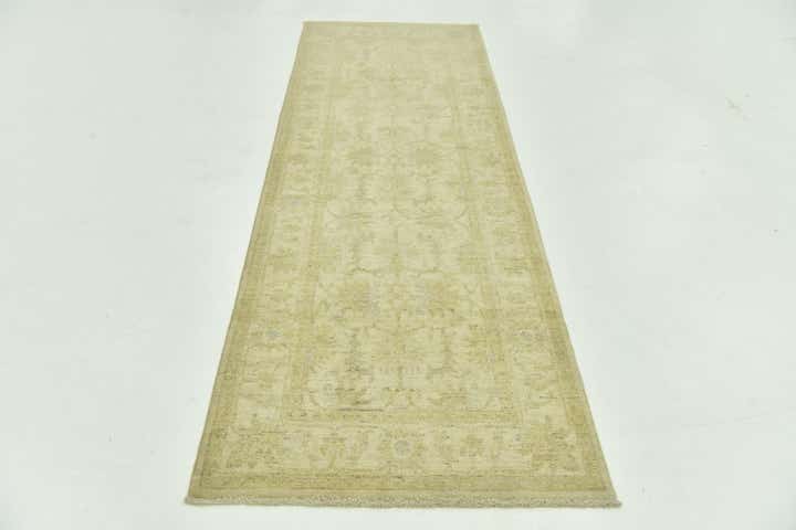 2' 7 x 7' 10 Hand Knotted Peshawar Ziegler Runner Rug