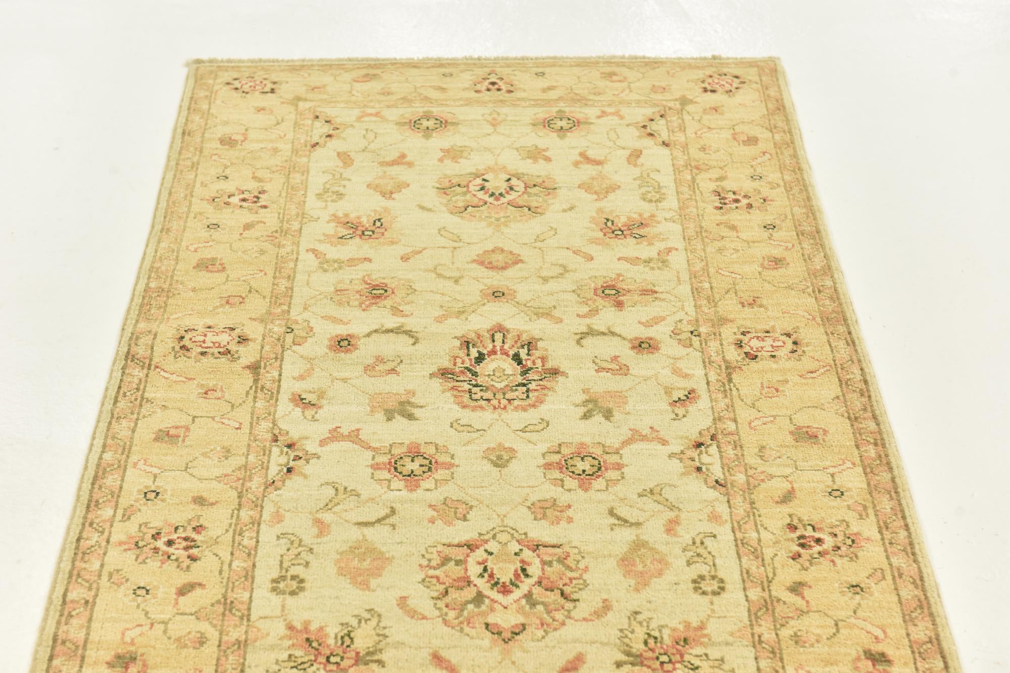 2' 9 x 9' 7 Hand Knotted Peshawar Ziegler Oriental Runner Rug