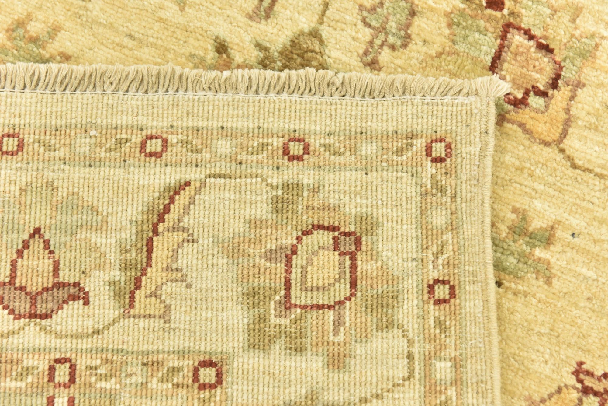 2' 8 x 9' 8 Hand Knotted Peshawar Ziegler Runner Rug