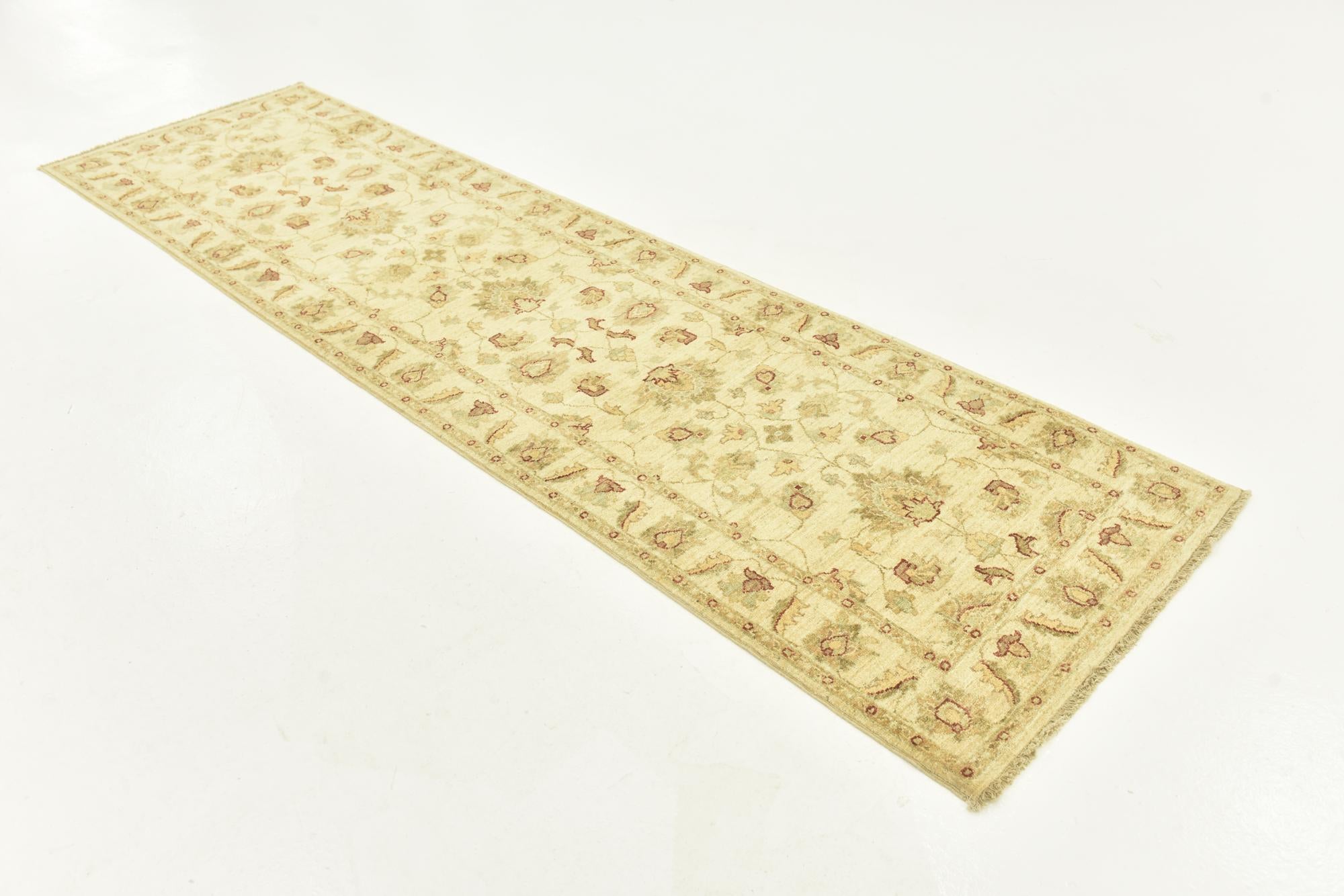 2' 8 x 9' 8 Hand Knotted Peshawar Ziegler Runner Rug