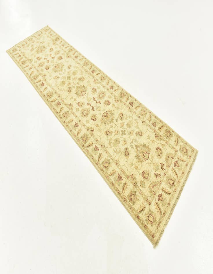 Detail image of 2' 8 x 9' 8 Hand Knotted Peshawar Ziegler Runner Rug