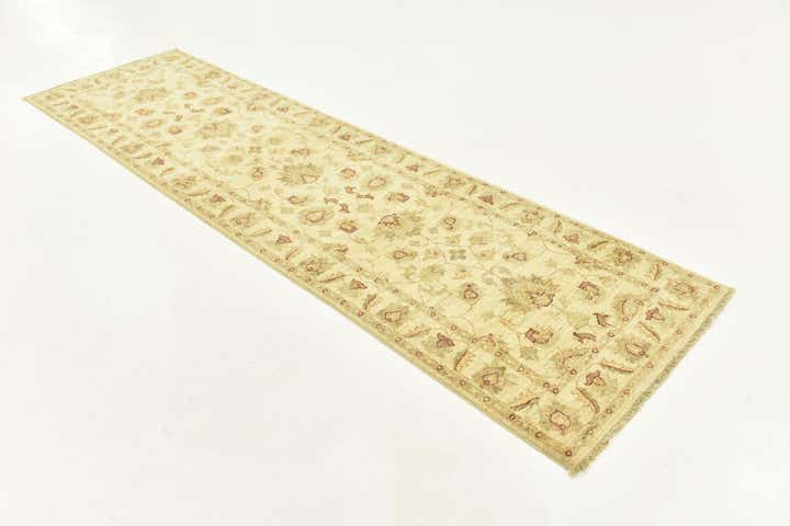 2' 8 x 9' 8 Hand Knotted Peshawar Ziegler Runner Rug