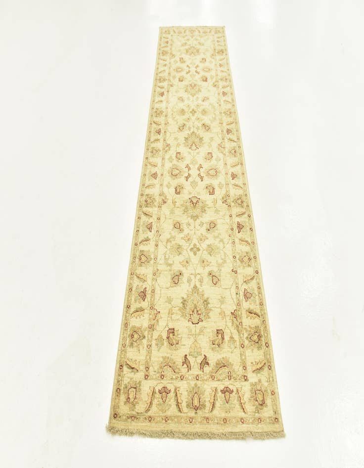 Detail image of 2' 8 x 9' 8 Hand Knotted Peshawar Ziegler Runner Rug