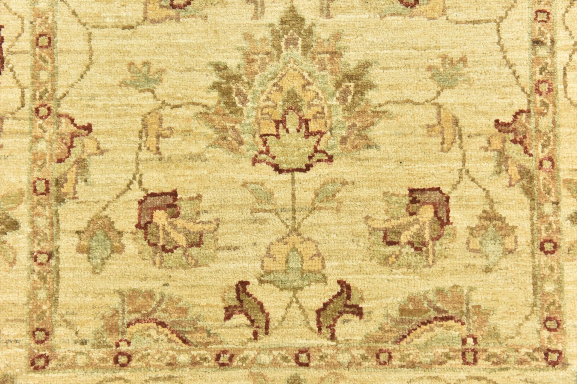 2' 8 x 9' 8 Hand Knotted Peshawar Ziegler Runner Rug