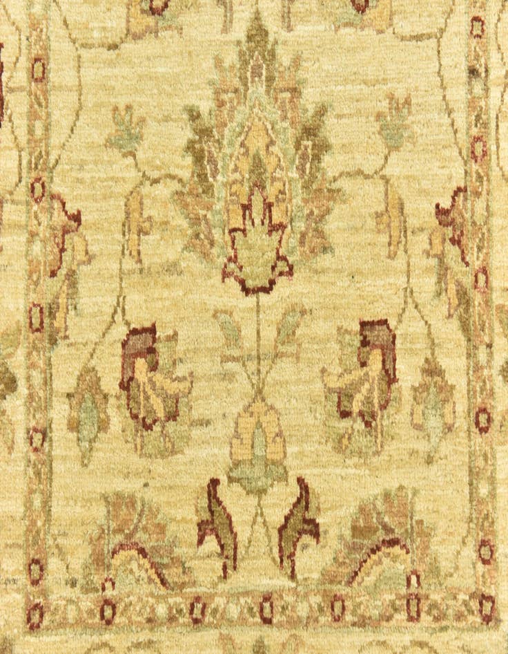 Detail image of 2' 8 x 9' 8 Hand Knotted Peshawar Ziegler Runner Rug