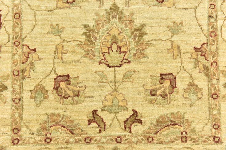 Detail image of 2' 8 x 9' 8 Hand Knotted Peshawar Ziegler Runner Rug