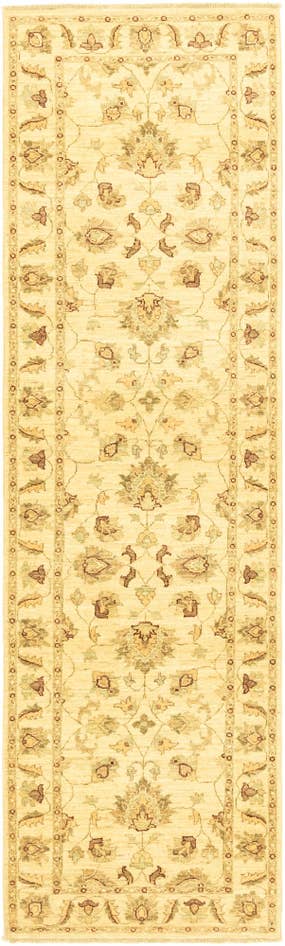 Detail image of 2' 8 x 9' 8 Hand Knotted Peshawar Ziegler Runner Rug