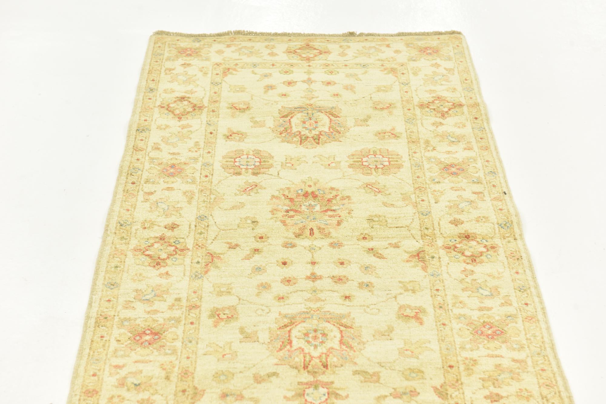 2' 8 x 9' 7 Hand Knotted Peshawar Ziegler Runner Rug