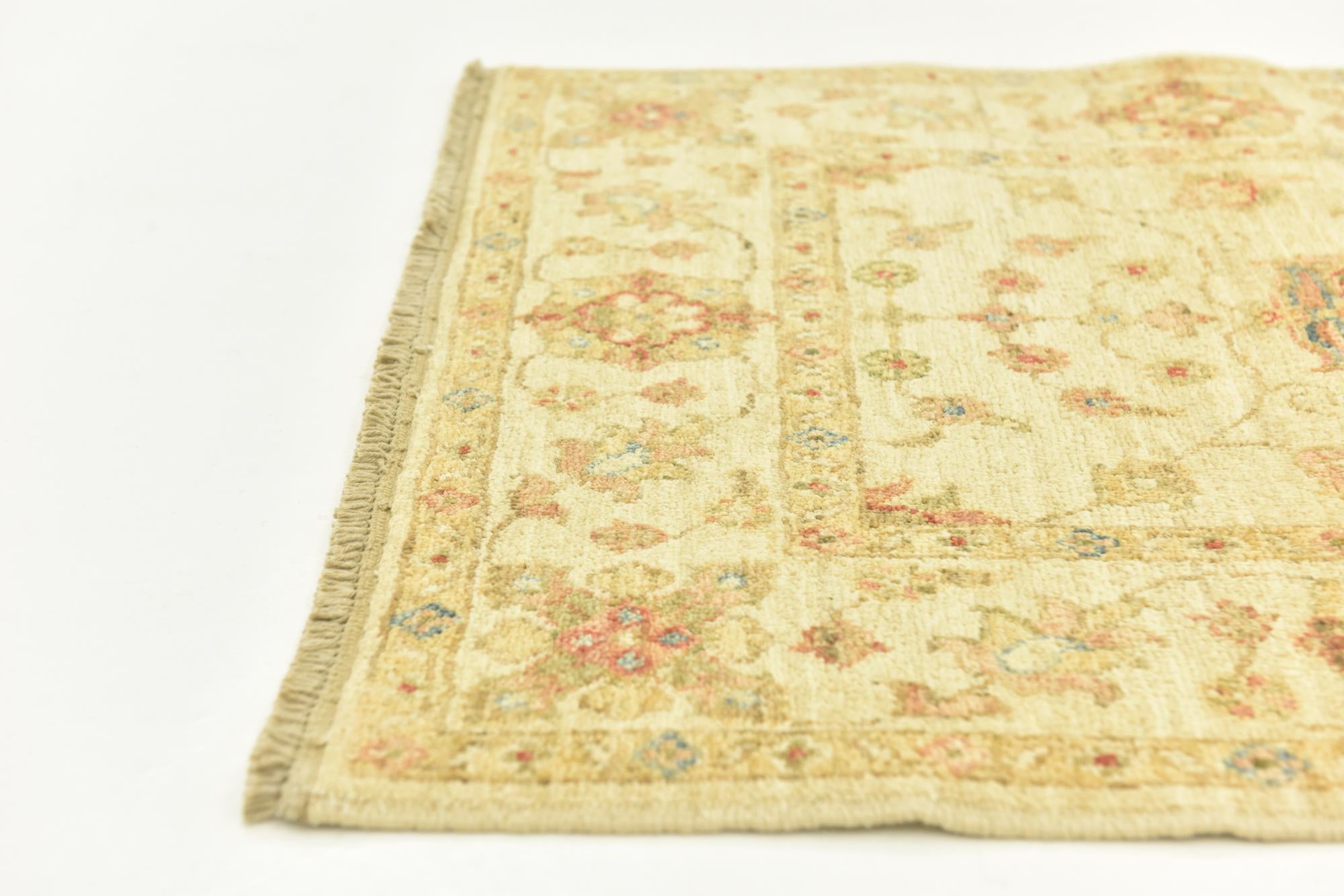 2' 8 x 9' 7 Hand Knotted Peshawar Ziegler Runner Rug