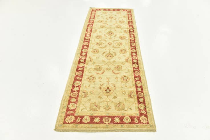 Detail image of 3' x 8' Hand Knotted Peshawar Ziegler Runner Rug