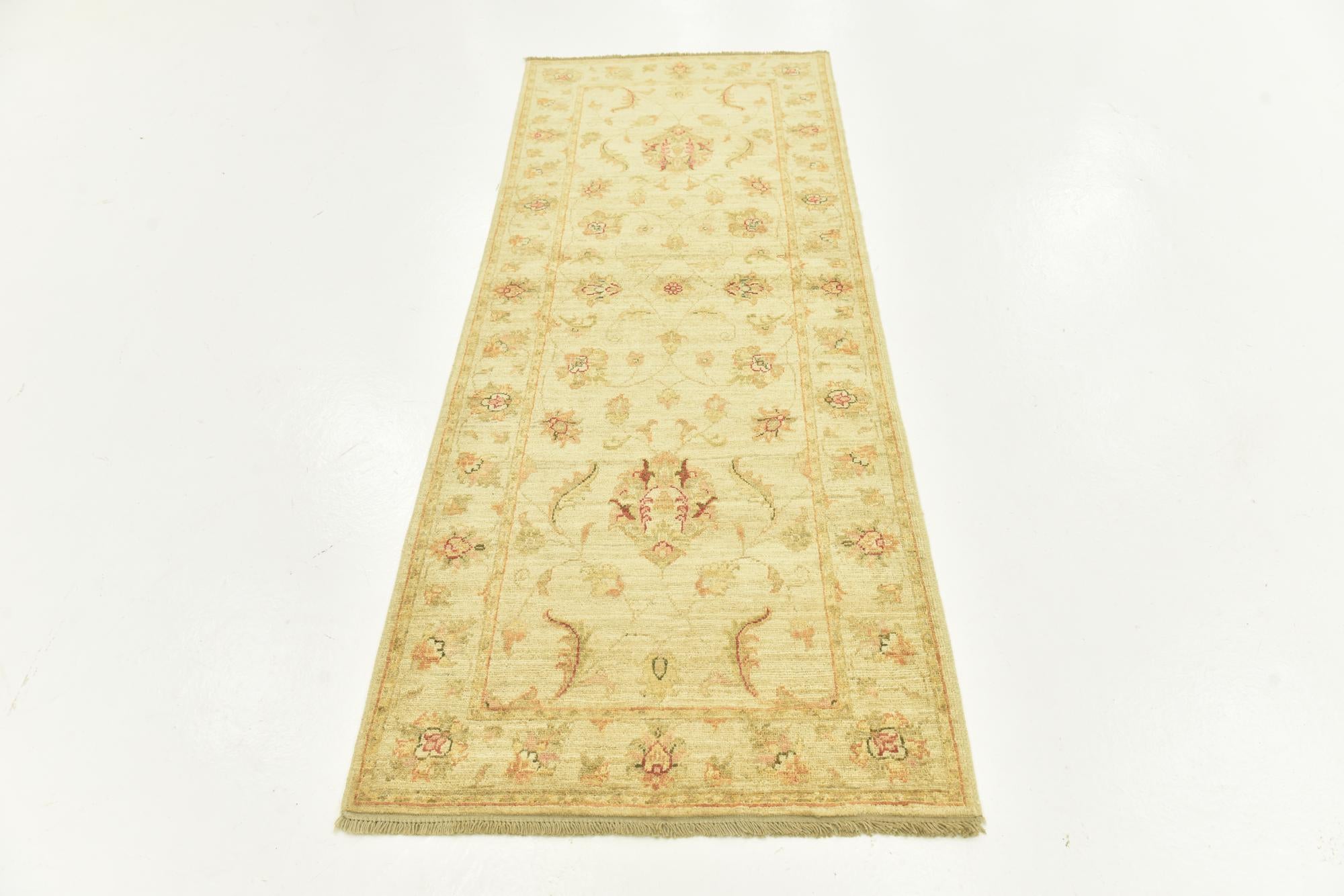 2' 8 x 6' 8 Hand Knotted Peshawar Ziegler Runner Rug