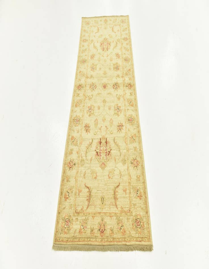 Detail image of 2' 8 x 6' 8 Hand Knotted Peshawar Ziegler Runner Rug