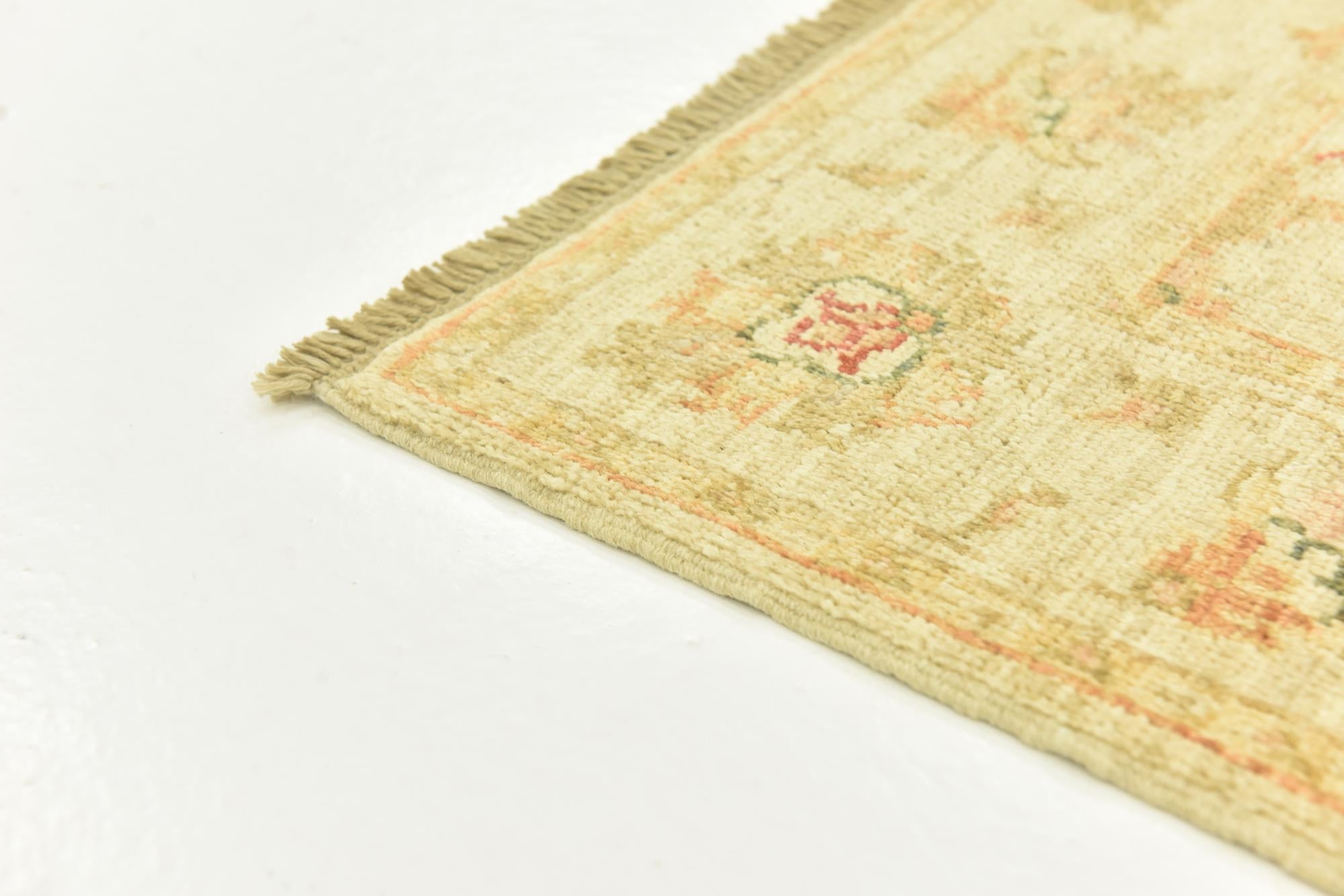 2' 8 x 6' 8 Hand Knotted Peshawar Ziegler Runner Rug